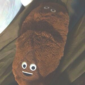 Poop emoji slippers (slightly worn)